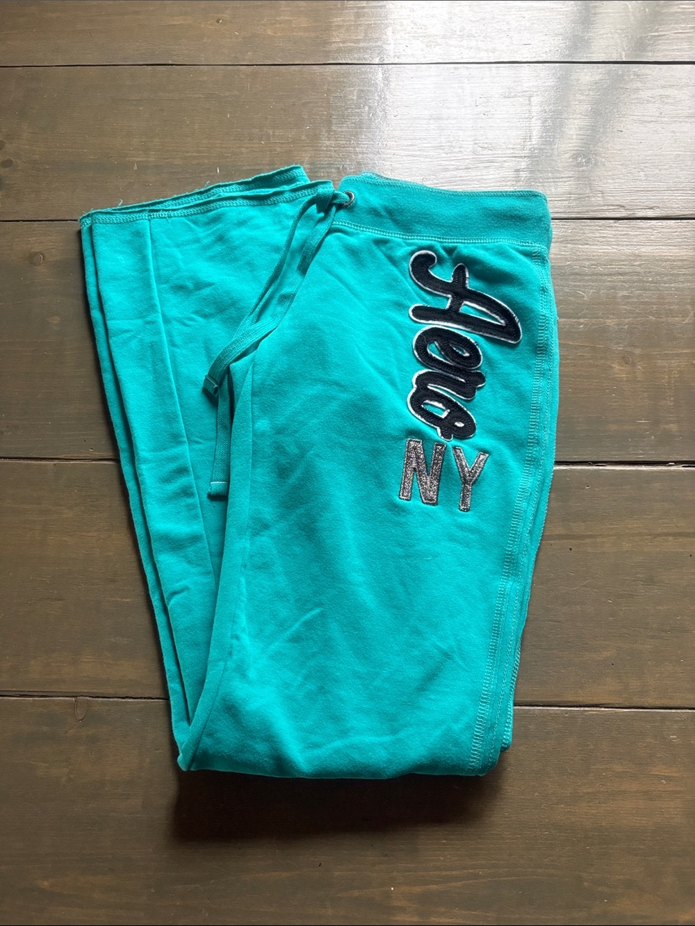 y2k Aeropostale Teal Track Joggers with Logo